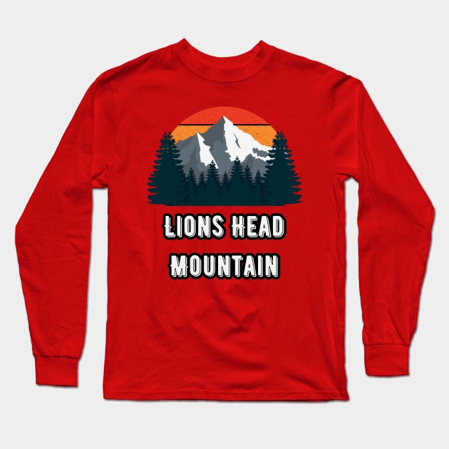 Lions Head Mountain Long Sleeve T-Shirt by Canada Cities